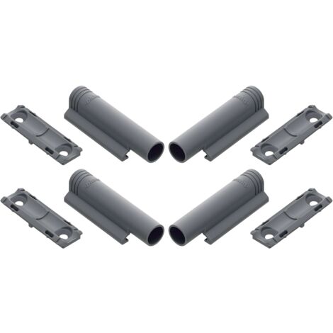 4x Support à visser Blum 970.1201 pour amortisseur de porte Blumotion en plastique gris 59 x 20mm Adaptateur Charnière Meuble Cuisine Butée Fermeture Piston