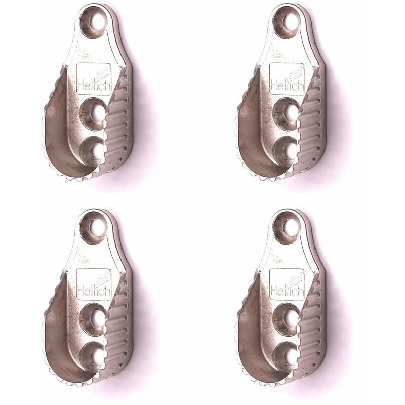 Cyclingcolors - 4x Support de tringle à visser ovale ouvert diamètre intérieur 15,2mm en zinc nickelé Meuble Penderie Armoire Placard Garde robe
