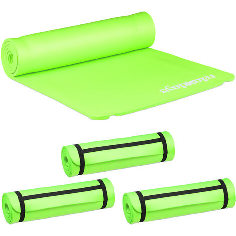 4x Tappetino da Yoga, 1 cm, Tappeto da Fitness, Accessori per