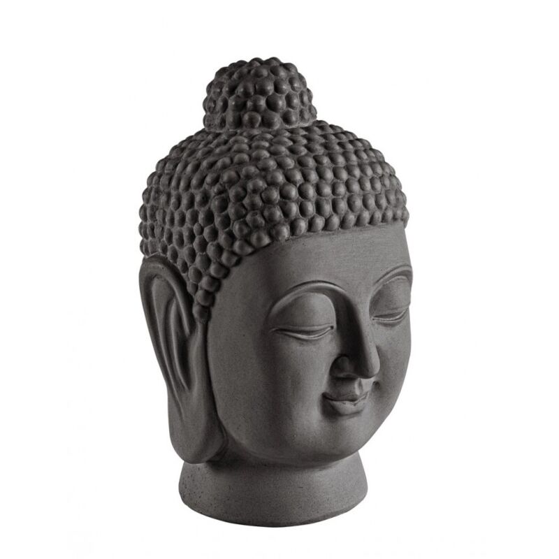 Iperbriko - 4x Testa di Buddha antracite 22,5x21x35,5 cm