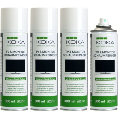 4x TV & Monitor Schaumreiniger je 300ml