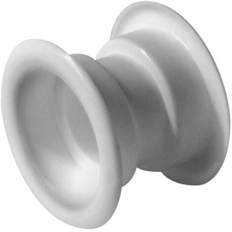 AWENTA 4x White Mini Circle Collar Air Vent Grille Set Door Cover