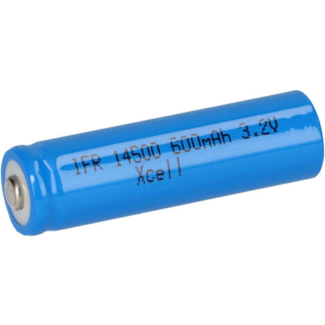 4x XCell IFR 14500 AA Solar Akku LiFePO4 3,2V 600mAh