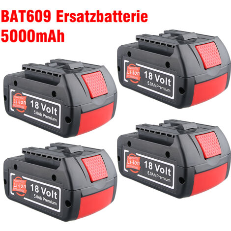 4X18 V 5.0 Ah Li-Ion Akku Ersatz für Bosch BAT609 BAT610G