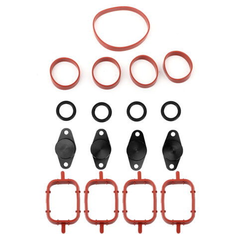 4x22mm Engine Swirl Flaps Supprimer Bouchon d'obturation avec joints en caoutchouc Fit pour E46 320d/318d (Noir)