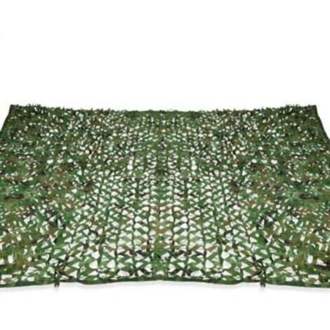 4x3 M Voile d'ombrage rectangulaire Design Camouflage Shade Plaid vert, filet de camouflage de protection solaire d'ombrage extérieur