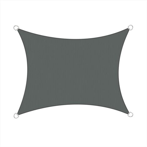 4x3m Sun Sail Shade Rectangular Awning Canopy Garden Sun Patio Sunscreen - Charcoal