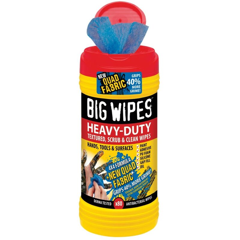 Heavy-Duty Pro+ Antiviral Wipes (Tub 80) BGW2420 - Big Wipes