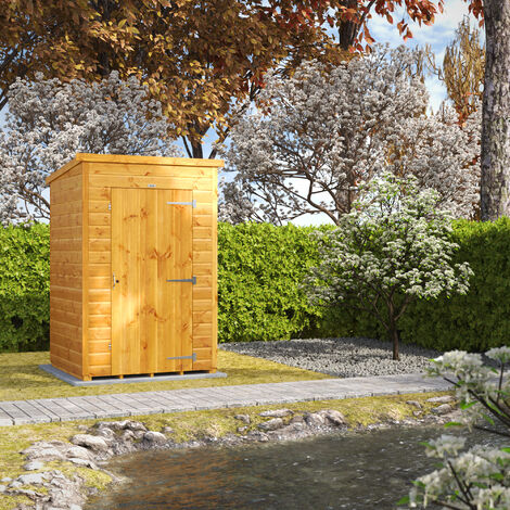 4x4 Power Windowless Pent Garden Shed