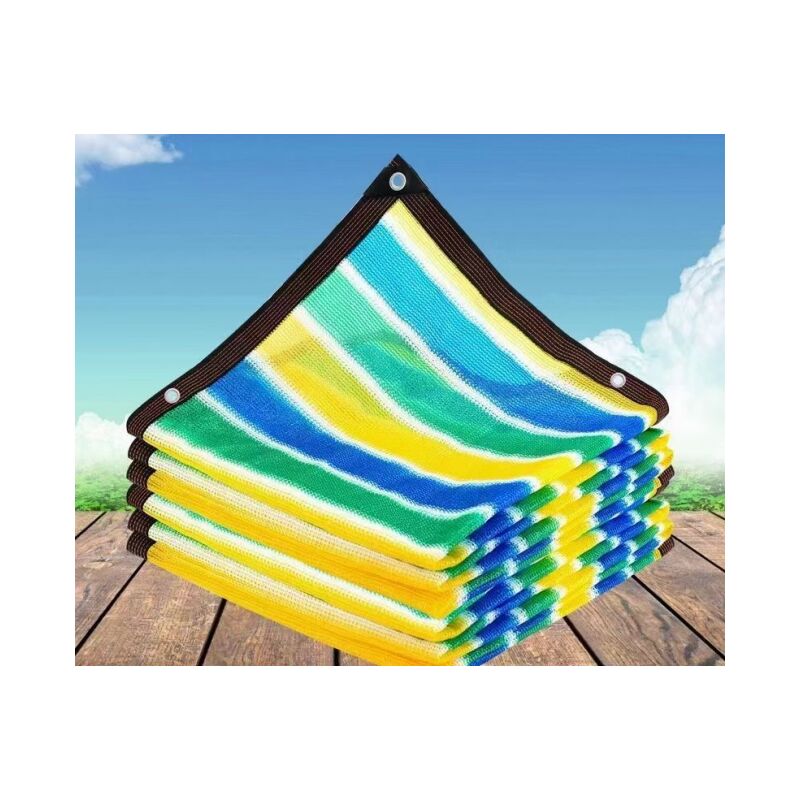 Cyslmuk - 3x3m Voile D'ombrage pour Patio Voile Filet Ombrage Rectangulaire, Brise Vue Balcon 12-Pin Toile Ombrage de Protection Solaire pour Terrass