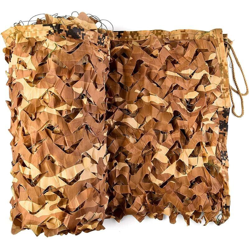 4x5 mètres, voile d'ombrage rectangulaire en maille de camouflage, design camouflage