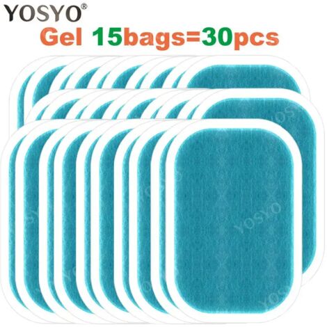 5/10/15 paires de coussinets de gel de rechange pour appareil d'électrostimulation musculaire abdominale amincissante (gel de massage de rechange)-AquaForge