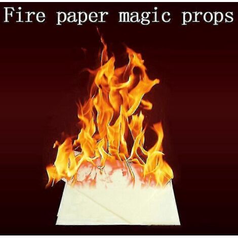 5/10 pièces de papier de feu, papier à flamme flash, accessoires magiques à effet choc - 5 pièces