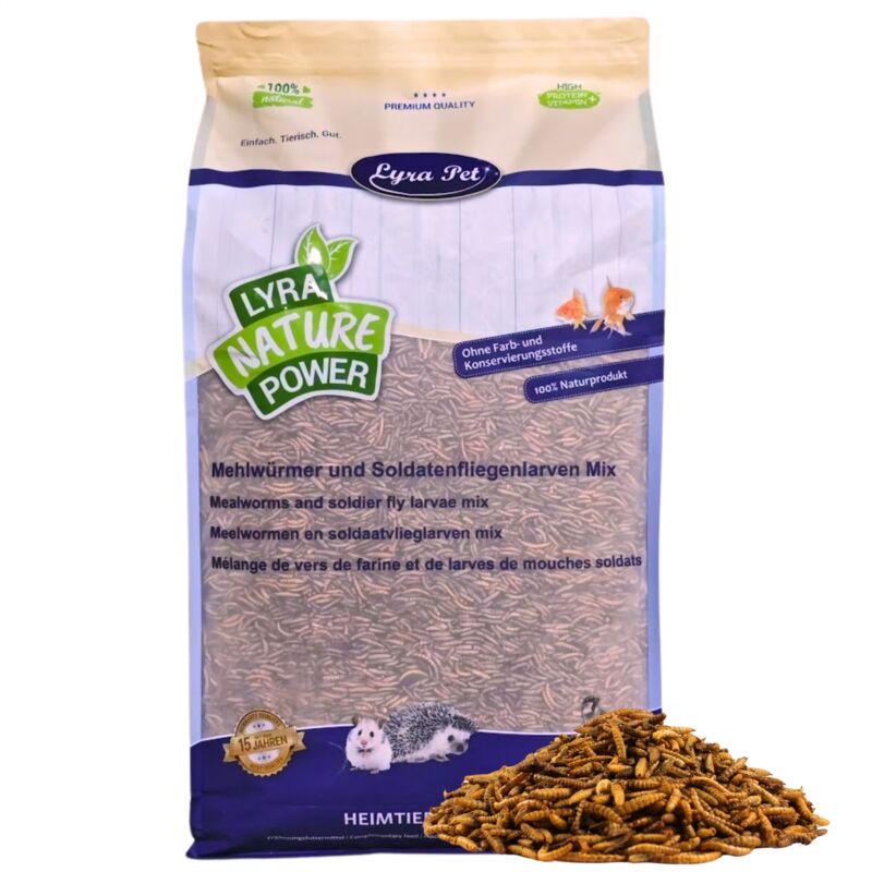 5 kg Lyra Pet® Mélange de vers de farine/larves de mouches soldats