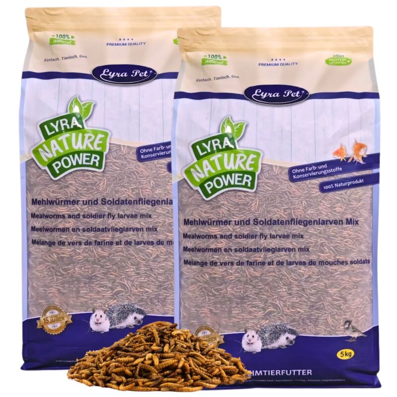 10 kg Lyra Pet® Mélange de vers de farine/larves de mouches soldats