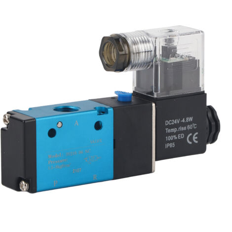 5/2"-Magnetventil, PT1/4", 24 V DC, 1,2 MPa, IP65, für industrielle Automatisierung
