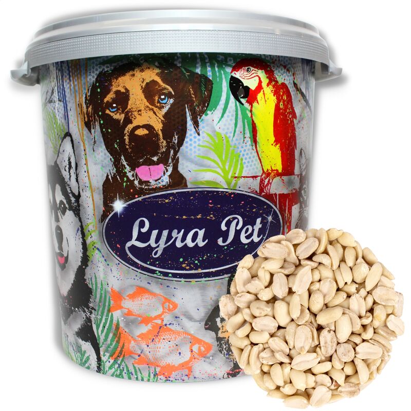 10 kg Lyra Pet® Erdnusskerne SPLITS HK Afrika in 30 L Tonne