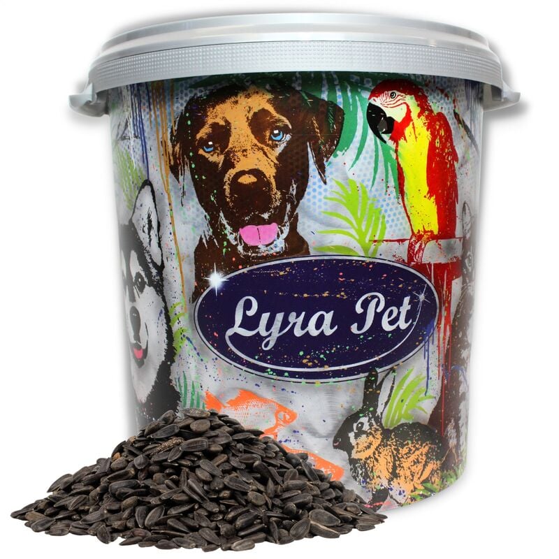Lyrapetgmbh - 10 kg Lyra Pet® Sonnenblumenkerne schwarz hk Bulgarien in 30 l Tonne