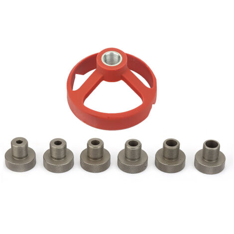 5/6/7/8/9/10mm Strumento per la lavorazione del legno Trapano Guida per punzonatura Localizzatore Dispositivo di perforazione verticale(Rosso)