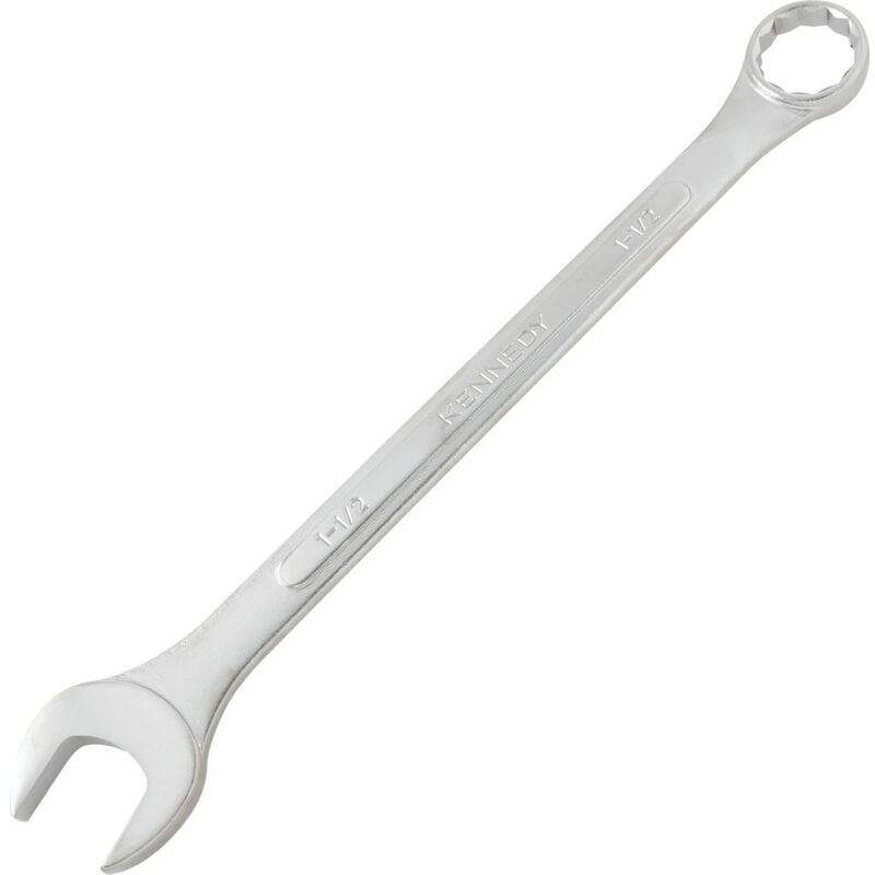 Imperial Combination Spanner, Drop Forged Carbon Steel, 1 1/2IN. - Kennedy