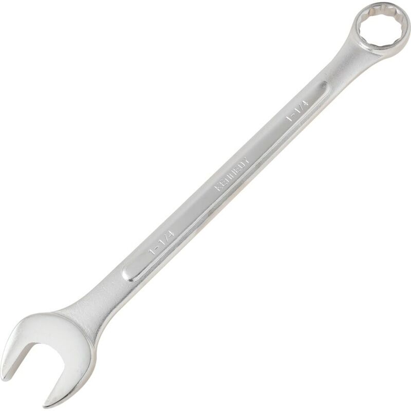 Imperial Combination Spanner, Drop Forged Carbon Steel, 1 1/4IN. - Kennedy