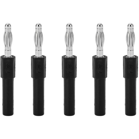 5 Adaptateurs Banane 4mm vers 2mm - Excellente Conductivité et Connexion Solide - Noir