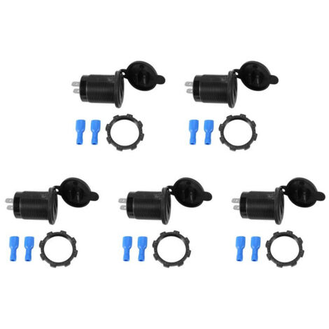 5 adaptateurs charge USB double 5V 4.8A pour voiture bateau camping-car 12V/24V