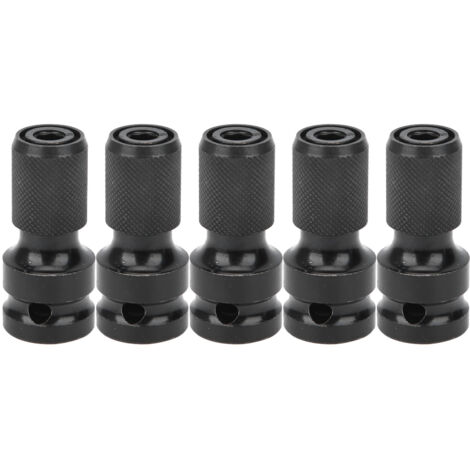 5 Adaptateurs de Douille Électrique 1/2" Carré vers 1/4" Hexagone, Convertisseur Télescopique pour Clé à Choc