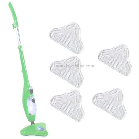 5 almohadillas de repuesto compatibles con las limpiadoras a vapor H2O X5 Steamboy H20 S302 S001 SKG de 1500 W (almohadillas de microfibra para mopas de vapor)