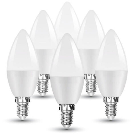 5 Ampoules Led E14 C37 Bougie 4,5 W Chaud Froid Lumière Naturelle Samsung V-tac255