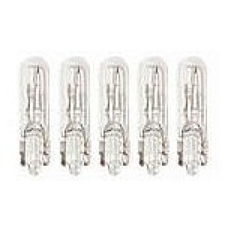 5 Ampoules T5 12V 1.2W W2x4.6d Wedgebase clignotant et tableau de bord - Blanc