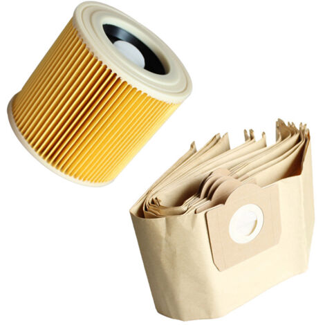 5 aspirateurs et 1 filtre pour aspirateur Karcher WD3 Premium (FMY)-AquaForge