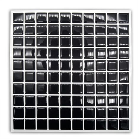 5 Autocollants Carrelage 3D Adhésifs Imperméables PVC pour Décor Cuisine Salle de Bain