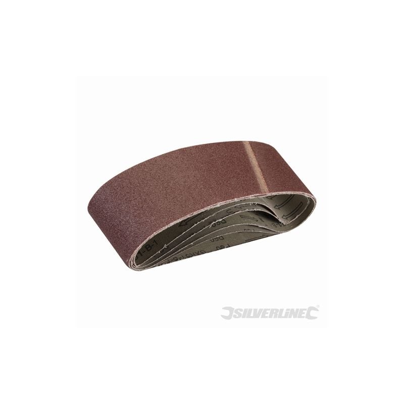 5 bandes papier de verre 75 x 533 mm grain 60 Silverline 308931