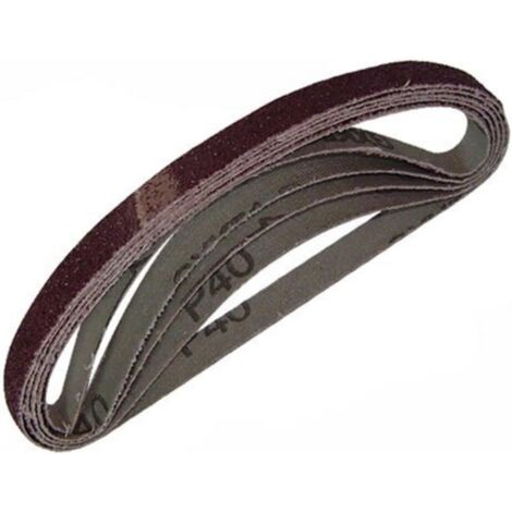 5 - Bandes Abrasives - Corindon - Grain 40 - Pour Bois Métal Plastique Peinture - Support Tissu - 13x457cm