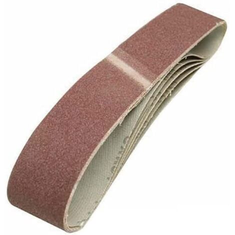 5 - Bandes abrasives - Corindon - Grain 80 - Pour bois métal plâtre - Support tissu - 50x686 cm