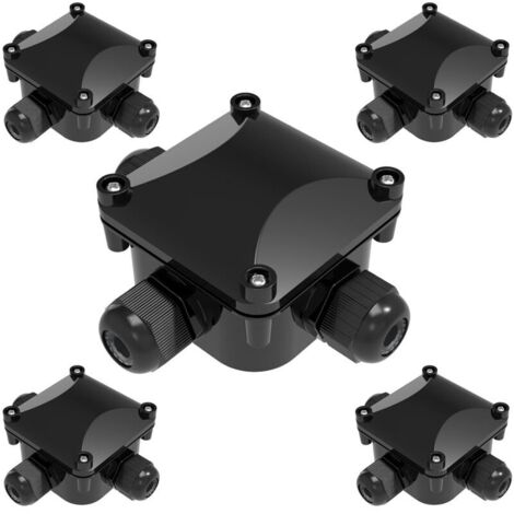 5 boîtes de jonction étanches IP68 Connecteur de câble à 3 voies Manchon de distribution Câble de terre électrique extérieur Manchon de câble externe