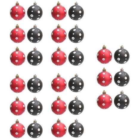 5 Boîtes de Noël, Pendentifs Sapin, Grosses Boules à Pois, Décorations Suspendues pour Maison, Lot de 5 Ornements Festifs.