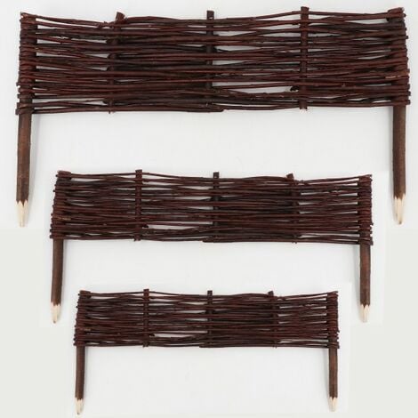 5 bordures de lit en saule 30x100cm I bordure de lit / clôture en saule pour bordure de lit bordure de pelouse clôture de lit
