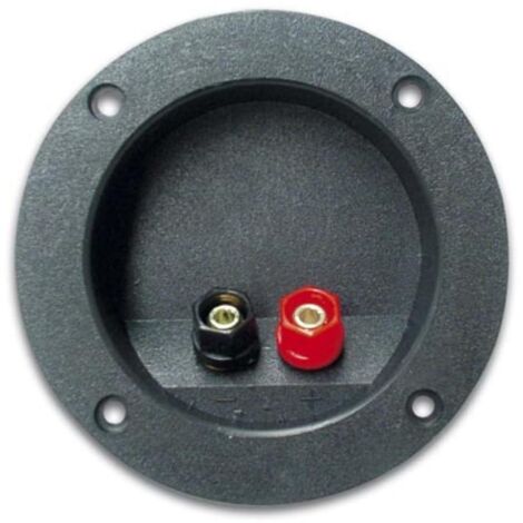 5 Bornes para altavoz - Redondas - Plateadas
