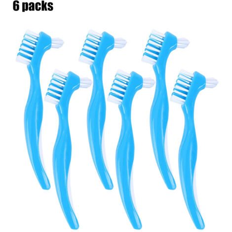 5 Brosses à Dentier Double Face pour Nettoyage des Prothèses Dentaires et Appareils Dentaires