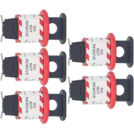 5 Cadenas de Sécurité pour Disjoncteur Miniature - Équipement Industriel Électrique
