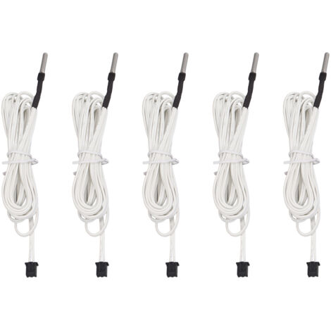 5 Capteurs de Température Thermistor 100K Haute Précision Fils Inox 2m Résistants Haute Température