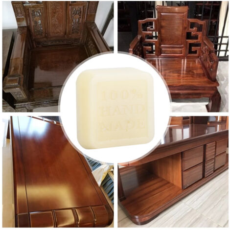5 Carrés de Cire d'Abeille Pure pour Entretien Meuble Acajou et Cirage Parquet