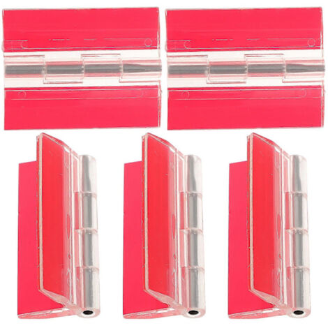 5 charnières acryliques auto-adhésives, charnières piano universelles, charnières auto-adhésives pour boîtes acryliques transparentes
