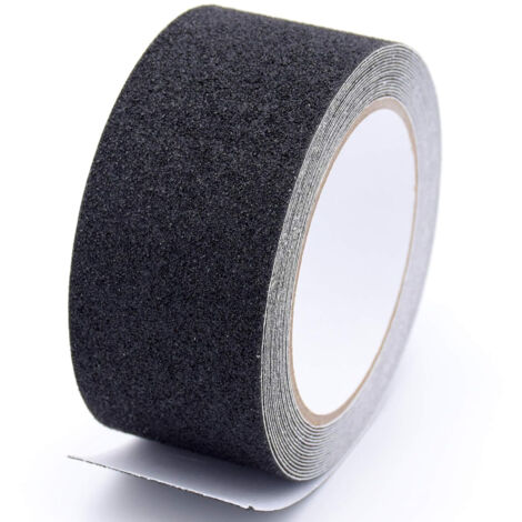 5 cm x 5 m Antirutsch-Sicherheitsband, Antirutsch-Treppenband, geeignet für Treppen und Stufen im Innen- und Außenbereich, Schwarz