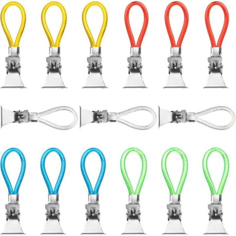 (5 colori) Ganci per asciugamani da 15 pezzi, Porta asciugamani da cucina, Clip per asciugamani, Ganci per asciugamani, Clip per asciugamani in metallo, Clip per asciugamani, Porta asciugamani da cuci