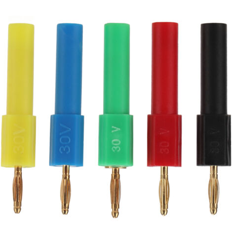 5 Connecteurs Banane Mâle-Femelle Laiton 2mm-4mm pour Câbles Électriques Auto