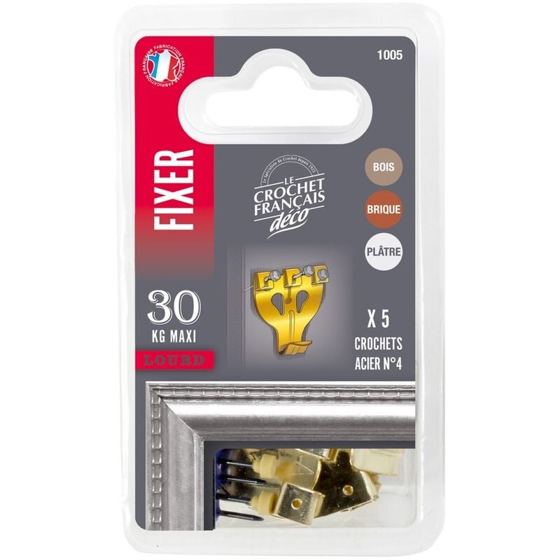 Crochet Laiton X5 N°4 Sur Carte Crochet Francais 1005