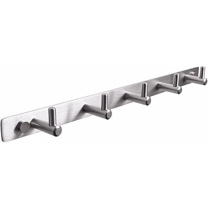 Lablanc - 5 Crochets Patere Murale pour Peignoir Serviette Salle de bain wc Accroche Vetement Manteau Porte Torchon en Acier Inoxydable